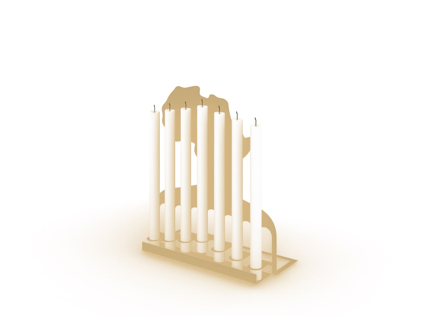 Gold Brass Kwanzaa Kinara